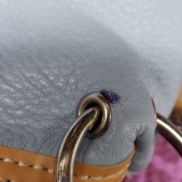 Maxx New York leather light blue shoulder purse - Picture 8 of 8